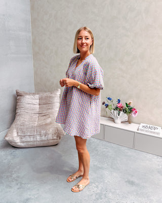 COZETTE CHECK DRESS - MULTI COLORS - By Lenz