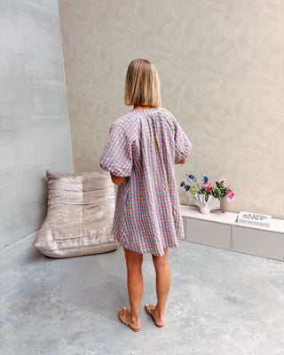 COZETTE CHECK DRESS - MULTI COLORS - By Lenz