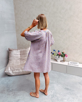 COZETTE CHECK DRESS - MULTI COLORS - By Lenz