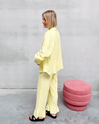 LET'S BE CUTE SUMMER CHECKED SET - YELLOW