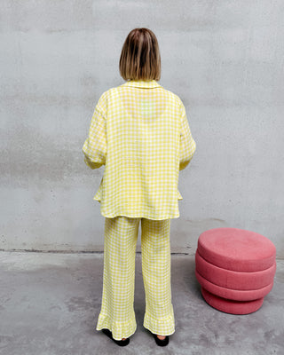 LET'S BE CUTE SUMMER CHECKED SET - YELLOW