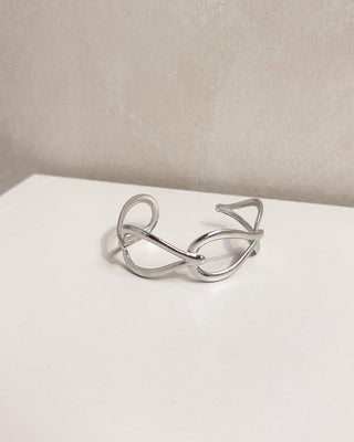 CUT-OUT BANGLE - SILVER - By Lenz