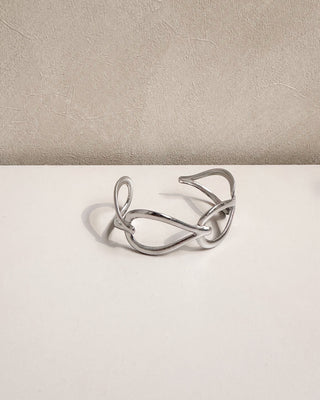 CUT-OUT BANGLE - SILVER - By Lenz