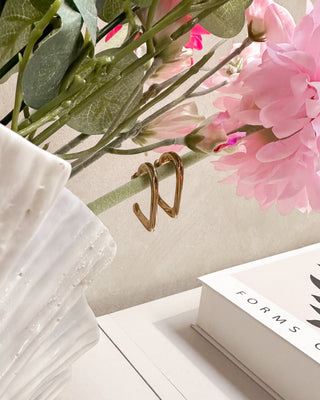 HEART HOOP EARRING - GOLD - By Lenz