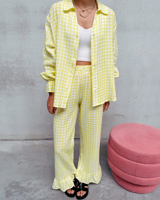 LET'S BE CUTE SUMMER CHECKED SET - YELLOW