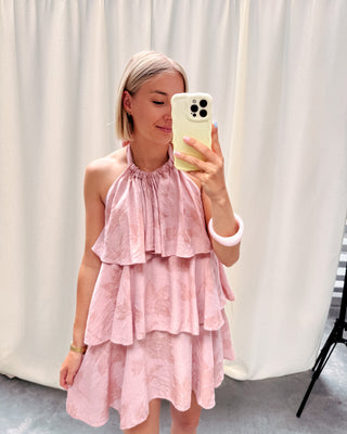 DUSTY ROSE FLORAL DRESS - By Lenz