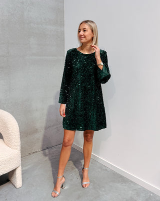 JOLLY GLITTER DRESS - GREEN