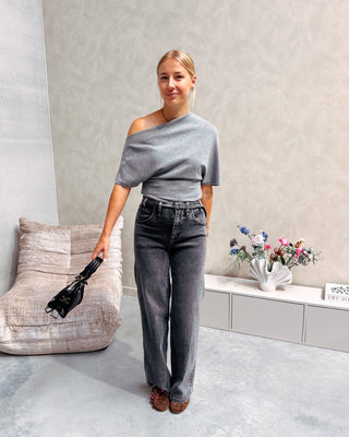 DIEWKE DAD FIT JEANS - DARK GREY