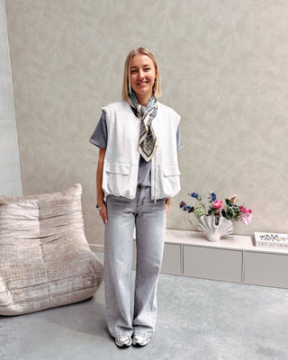 ROSETTE GILET - GREY - By Lenz