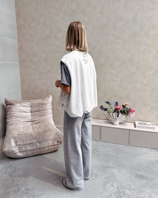 ROSETTE GILET - GREY - By Lenz