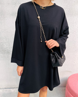 SAAR SHIRT DRESS - BLACK - By Lenz