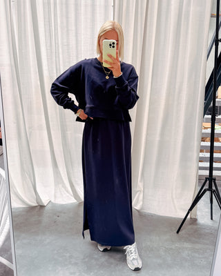 OSLO COMFY SKIRT - DARK BLUE - By Lenz