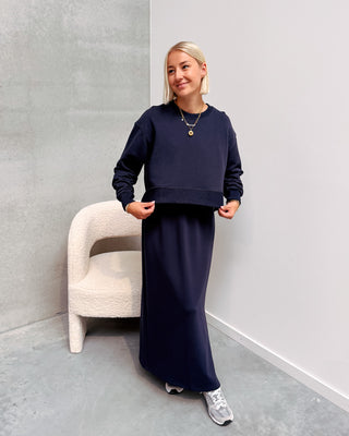 OSLO COMFY SKIRT - DARK BLUE - By Lenz