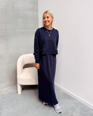 OSLO COMFY SKIRT - DARK BLUE - By Lenz