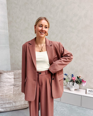 ROMANIE CHESTNUT BLAZER - By Lenz