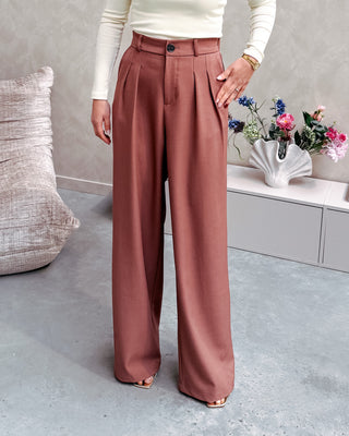 ROMANIE CHESTNUT TROUSERS - By Lenz