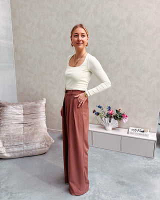 ROMANIE CHESTNUT TROUSERS - By Lenz