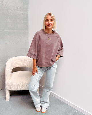 TAHNEE SWEATER TEE - BROWN - By Lenz