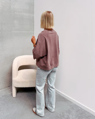 TAHNEE SWEATER TEE - BROWN - By Lenz