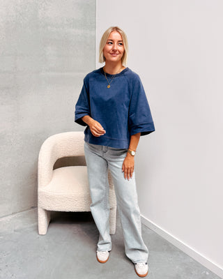 TAHNEE SWEATER TEE - DARK BLUE - By Lenz