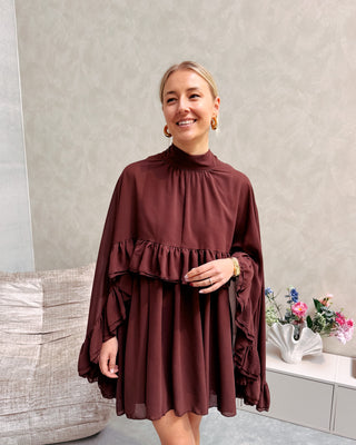 MOCHA ELEGANCE DRESS - By Lenz