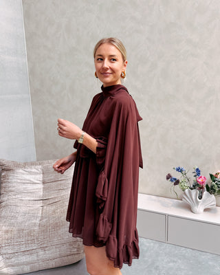 MOCHA ELEGANCE DRESS - By Lenz