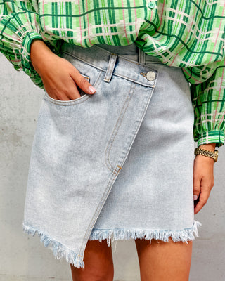 ALINA DENIM WRAP SKIRT