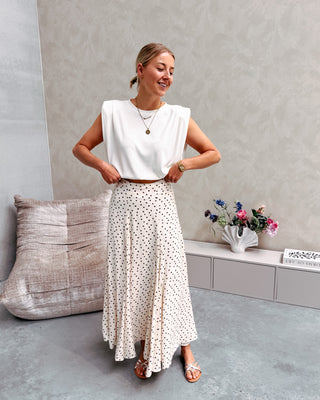 CAPPUCCINO DOT SKIRT - By Lenz