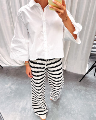 PHILOU CROPPED BLOUSE - WHITE - By Lenz