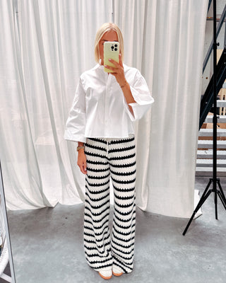 PHILOU CROPPED BLOUSE - WHITE - By Lenz