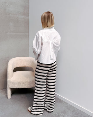 PHILOU CROPPED BLOUSE - WHITE - By Lenz