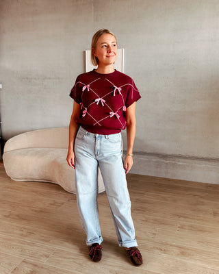 BELLA BOW KNIT TEE