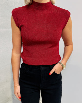 STARDUST TOP - BURGUNDY