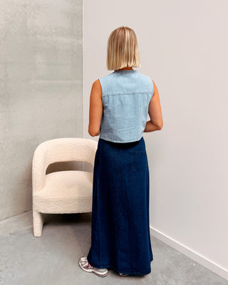 SUZETTE LONG DENIM SKIRT - By Lenz