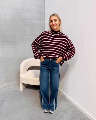 COLETTE KNIT - ROSE/BURGUNDY