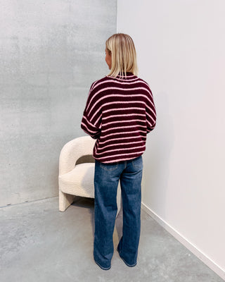 COLETTE KNIT - ROSE/BURGUNDY