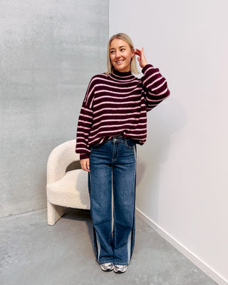 COLETTE KNIT - ROSE/BURGUNDY