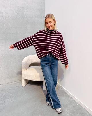 COLETTE KNIT - ROSE/BURGUNDY