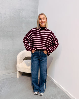 COLETTE KNIT - ROSE/BURGUNDY