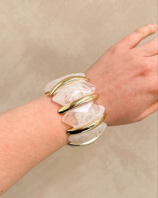 CLASSY BRACELET - WHITE/GOLD - By Lenz