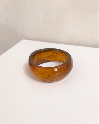 RESIN BANGLE - BROWN - By Lenz
