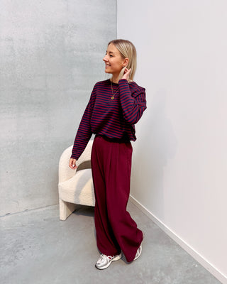 EMILIA TAILORED TROUSERS - BURGUNDY
