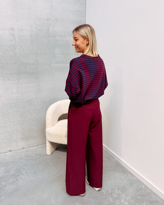 EMILIA TAILORED TROUSERS - BURGUNDY