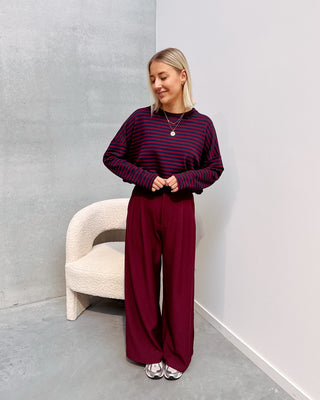 EMILIA TAILORED TROUSERS - BURGUNDY