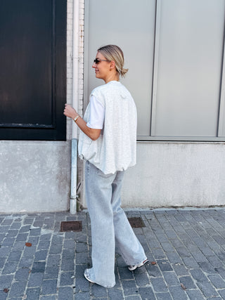 ROSETTE GILET - GREY - By Lenz