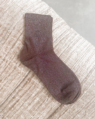 GLITTER SOCKS - BROWN - By Lenz