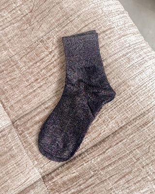 GLITTER SOCKS - BLACK - By Lenz