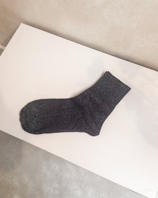 GLITTER SOCKS - BLACK - By Lenz