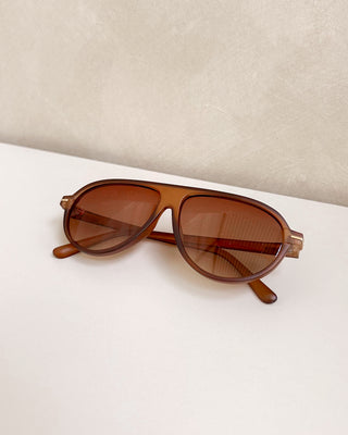 SMALL AVIATOR SUNNY - LIGHT BROWN - By Lenz