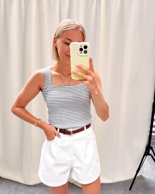 SAIL AWAY TOP - NAVY BLUE/WHITE - By Lenz